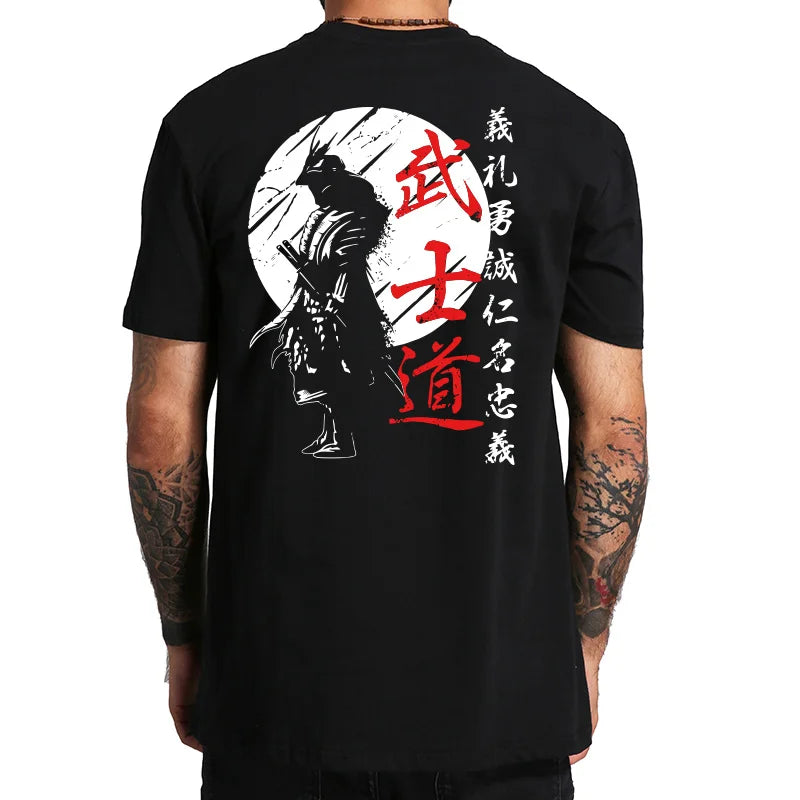 Japão Samurai Spirit T Shirts Para Homens Estilo Japonês Back