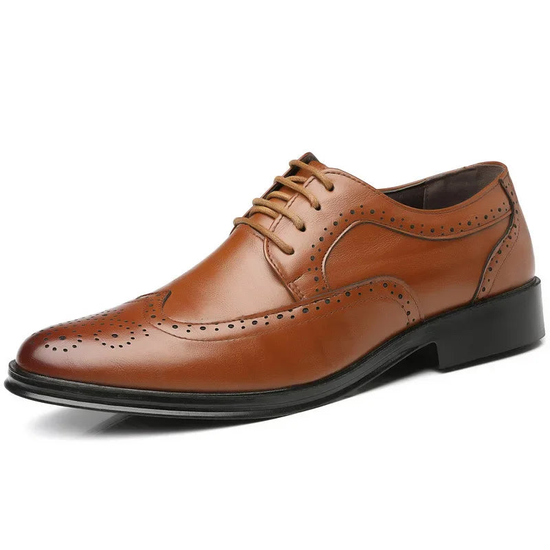 Sapato de Couro Brogue Importado