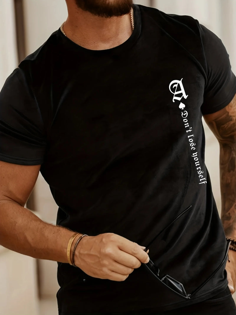 Verão Masculino Loose Fit 100 Algodão T-shirt Top