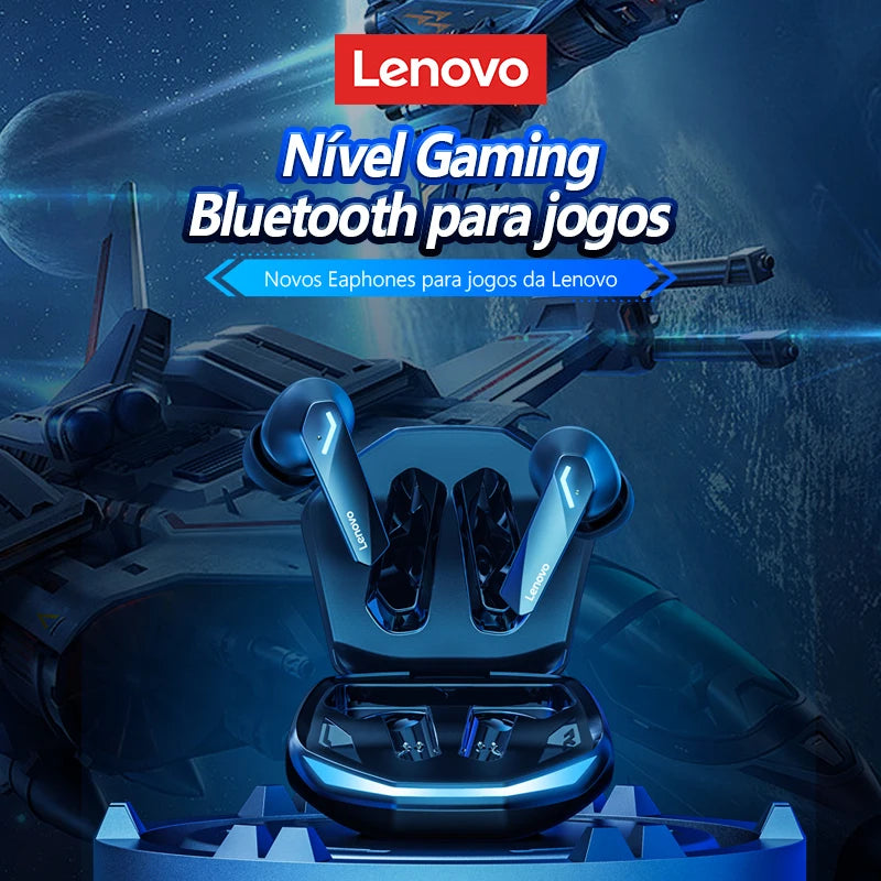 Original Lenovo GM2 Pro 5.3 Fone de Ouvido Bluetooth Wireless com Microfone